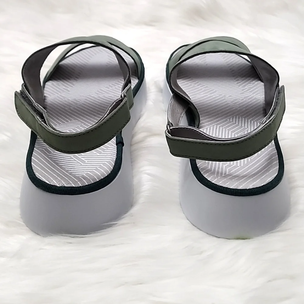 Fly London CURA318FLY Cupido Jade Green Sling-Back Sandals